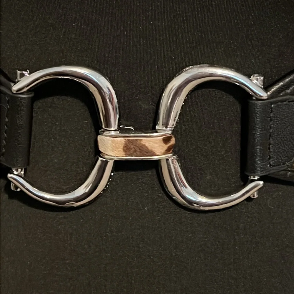 Chico’s Leather Leopard Belt - Women’s L - Picture 3 of 7